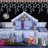 Ollny Safe Touch Icicle Lights 720 LED with Timer Auto Shutoff – Worry-Free Holiday Lights for Bedroom, Stairway and Playroom