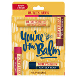 Burt's Bees Pocket-Sized Lip Balm 4 Pack – Travel Friendly Moisturizer for Hiking and Camping Trips