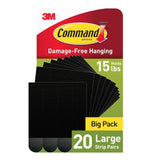 Command 15 lb Large Black Picture Strips for Uncluttered Gallery Walls, Clean Damage-Free Frame Mounting