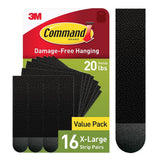 Command 20 lb XL Picture Hanging Strips – Clean-Looking Adhesive Hangers for Minimalist Gallery Walls, Black