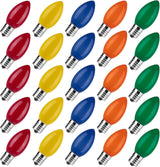 Brightown Shatterproof C9 LED Christmas Bulbs, Kid and Pet Safe Cool-Touch Replacement Bulbs for Family Living Room and High-Traffic Entryway