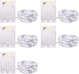 Minetom Battery Powered Fairy Lights – Auto Timer LED String Lights 5 Pack 7FT for Playroom, Nursery, and Toddler Room Decor