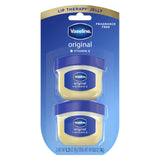 Vaseline Lip Therapy Original Mini 2 Pack – Pocket-Sized Lip Balm for Camping and Patio Days, 0.5 oz