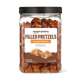 Amazon Grocery Peanut Butter Filled Pretzels – Portable Picnic Snack, 24 Oz Resealable Container