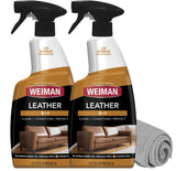 Weiman Leather Cleaner & Conditioner - Mindful Home Ritual for Your Favorite Reading Nook Chair & Unwind Space, 2 Pack