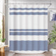 A- Blue Stripe +12 Metal Hooks - 72"W x 72"L (Pack of 1)