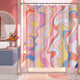 B- Colorful Wave +12 Metal Hooks - 72"W x 72"L (Pack of 1)