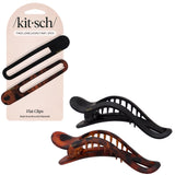 Kitsch Lay Flat Claw Clips – Affordable Valentine's Day Gift for Mom, 3pc Hair Clip Set