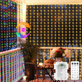 Echosari 300 LED Curtain String Lights – Aesthetic Bedroom Window Drape, Ambient Indoor Decor with 8 Modes and Timer