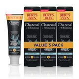 Burt's Bees SLS-Free Charcoal Toothpaste 3-Pack – Gentle, Chemical-Conscious Brushing for Sensitive Users