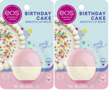 eos Birthday Cake Lip Balm – Travel Friendly Moisturizer for Camping and Hiking, Heat Resistant Sphere