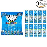 Push Pop Easter Blue Hard Candy Lollipops for Kids Easter Basket Stuffers, 10 Ct Individually Wrapped Blue Raspberry Treats for School Party and Birthday Favor Bags