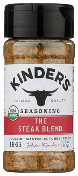 KINDERS Organic The Steak Blend Seasoning, 3.5 OZ – Backyard Grill and Patio Steak Rub for Cookouts