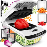 Fullstar The Original Pro Chopper – Compact White Vegetable Dicer for Small Apartments and Clean Countertops, 4-in-1 Slicer