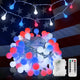 100 LED Battery - Red White and Blue
