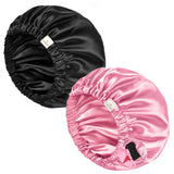 YANIBEST Satin Hair Bonnet – High-End Hair Accessory for Textured Hair, Elegant Two-Tone and Leopard Prints