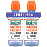 TheraBreath Overnight Mouthwash, Alcohol-Free Fluoride Rinse Safe for Sensitive Mouths and Dry Mouth Relief, Chamomile Mint, 16 fl oz (Pack of 2)