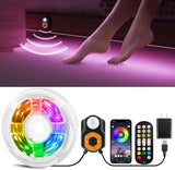 TQLGY RGB Color Changing Light Strip – Creative Birthday Gift for Her, Smart Bed Lighting with Remote and Music Mode