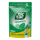 Tic Tac Freshmints Refill Bag – Family-Safe Breath Mints for Lunchboxes and Snack Drawers, Gluten Free