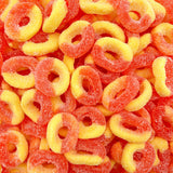Peachful Peach Rings Gummy Candy | 1 Pound Resealable Bag | Patio and Picnic Chewy Treat