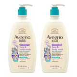 Aveeno Kids Sensitive Skin Face and Body Wash – Gentle Oat Extract Cleanser for Calming Bedtime Bath Routines