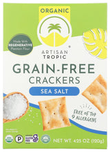 ARTISAN TROPIC Organic Sea Salt Crackers, 4.25 OZ – Artisan Hostess Gift for Charcuterie Lovers