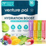 Venture Pal Sugar-Free Electrolyte Powder Sticks – Portable Hydration for Camping, Hiking & Patio Workouts, 5 Flavor Variety