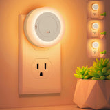 FOLKSMATE LED Night Light – Stylish Plug in Ambient Light in Soft White Amber and Blue for Cozy Decor