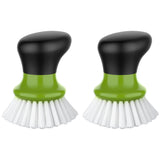 MR.SIGA Palm Dish Scrub Brush – Ergonomic Kitchen Brush for Stress-Free Hand Care During Daily Cleanup, Gray, Pack of 2