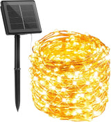 Minetom Solar Fairy Lights as Housewarming Gift, 33Ft 100 LED Cordless Outdoor Lights for New Homeowners
