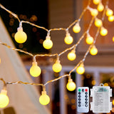 Minetom Portable LED Globe Lights – Cordless Camping String Lights for Tents, Canopies & Outdoor Dining