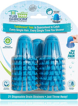 TubShroom Toss 21pk - Disposable Hair Catcher Strainers for a Polished, Clutter-Free Bathtub Aesthetic