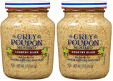 Grey Poupon Country Dijon Mustard – Portable Gourmet Condiment for Picnics and Tailgating