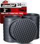 16pcs Round Black - 2"