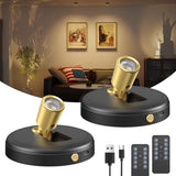 LUXFURNI Wireless Up Lights Indoor – Matte Black Designer Accent Lighting for Luxury Living Rooms and Curated Interiors