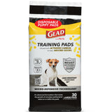 Glad for Pets Black Charcoal Puppy Pads - Hygienic Anti-Microbial Liner for Whelping and Recovery Pens, 30 Count