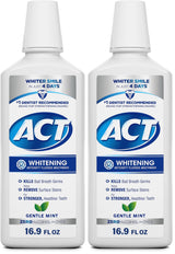 ACT Whitening Anticavity Mouthwash 16.9 fl oz – Zero Alcohol Dye Free Formula for a Clean, Clutter Free Bathroom