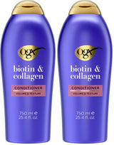 OGX Thick & Full Biotin & Collagen Volumizing Conditioner – Streamlined Shower Staple for Fine Hair, Clean Ingredient List, 13 fl oz