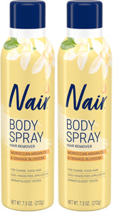 Nair Luxury Body Hair Remover Spray – Premium Moroccan Argan Oil & Orange Blossom Infusion