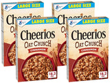 Cheerios Oat Crunch Cinnamon Breakfast Cereal, Made with Whole Grain – Versatile Family Pantry Staple for Bowls, Snacks, and Baking, 24 oz