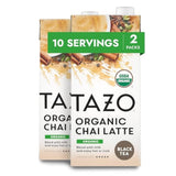 Tazo Organic Chai Latte Concentrate for Home Office Focus, 61mg Caffeine Study Drink