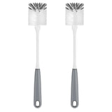 MR.SIGA Long Handle Bottle Brush – Kitchen Sink Essential for Narrow Reusable Bottles, Glassware and Carafes, 2 Pack