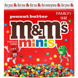 M&M'S Minis Peanut Butter Candy Bulk 15 oz Resealable Bag for Road Trips, Beach Coolers and Tailgating Dessert Toppings