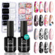 Nail Foil Glue with Lace Stickers 2 Pcs