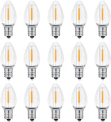 NETEHA C7 LED Bulbs for Nursery and Bedroom Night Lights, Flameless Cool Running E12 Replacement Bulbs Safe Around Children and Toddlers