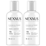 Nexxus Clean & Pure Shampoo and Conditioner Travel Set – Sulfate-Free Self-Care Ritual with Coconut Oil and Vitamin E