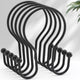 Black - Minimalist - Double Shower Hooks
