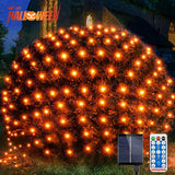 WBao Solar Christmas Net Lights – Cozy Living Room and Bedroom Holiday Accent with Warm White Glow