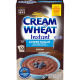 Cream of Wheat Lower Sugar Cocoa Hot Cereal – Nutritious Self-Care Breakfast Ritual with Added Vitamins, 10 Packets