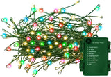 BrightGlow Waterproof String Lights – Patio and Deck Ambient Lighting, Green Wire 10FT for Outdoor Dining